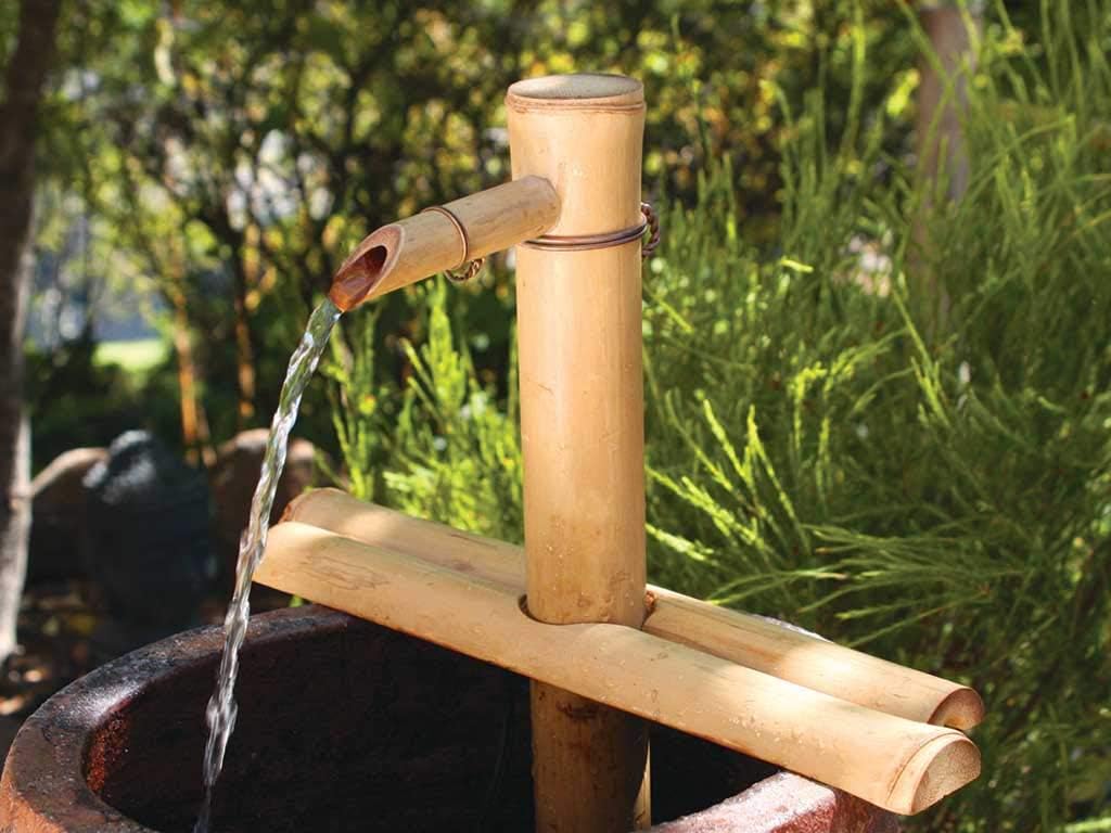 Bamboo Accents Zen Garden Water Fountain Kit for Tranquility