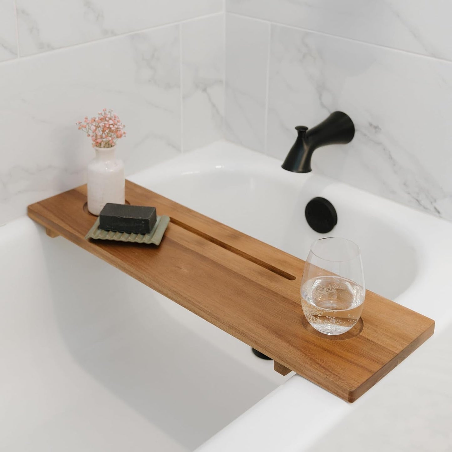 Premium Nature Shed Bathtub Tray for Standard Tubs - Luxury Caddy