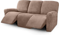 ULTICOR 8-Piece Velvet Recliner Sofa Cover Set for 3 Seater