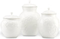 Lenox Opal Innocence Carved 3-Piece Canister Set - Elegant Porcelain