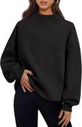 Trendy Queen Womens Oversized Turtleneck Sweatshirt - Cozy Fleece