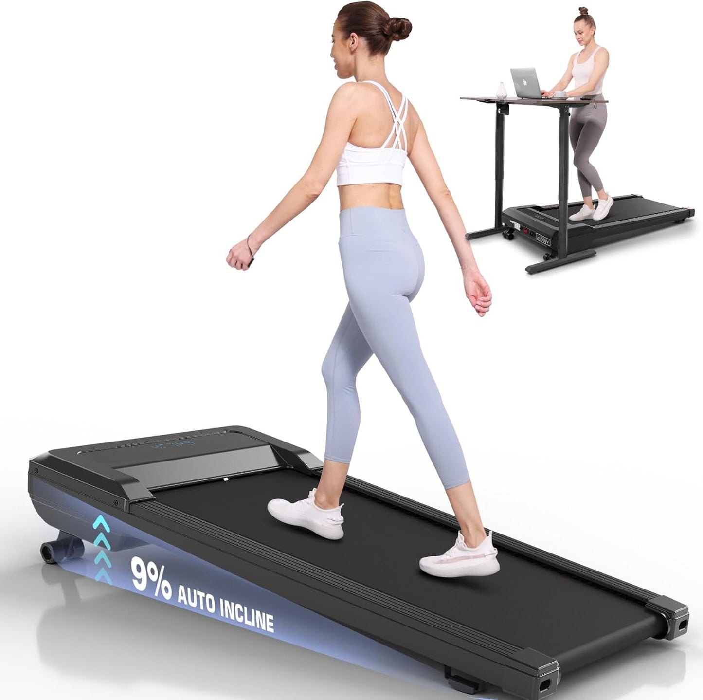ANCHEER Auto Incline Walking Pad Treadmill: Compact & Powerful