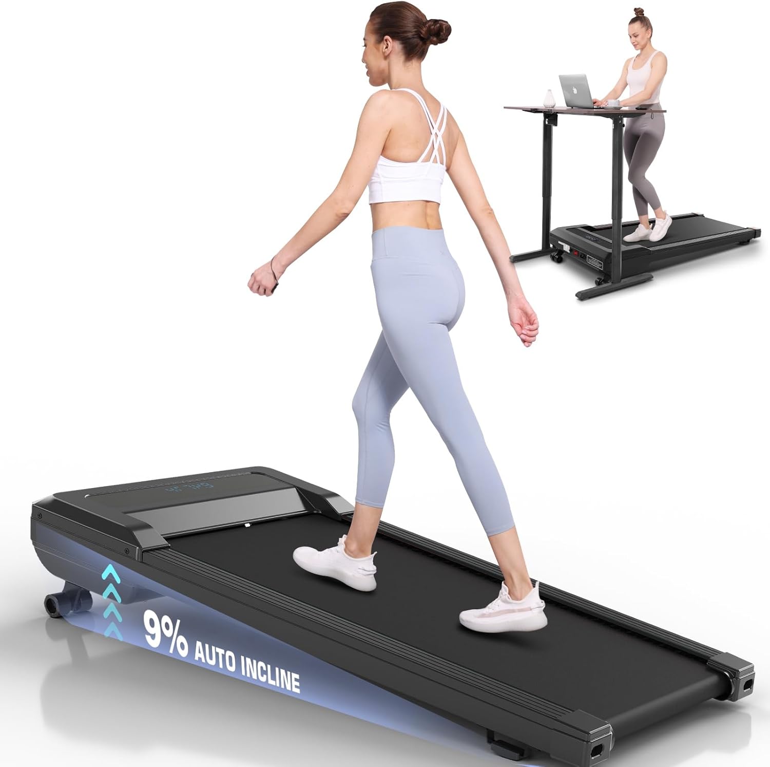 ANCHEER Auto Incline Walking Pad Treadmill: Compact & Powerful