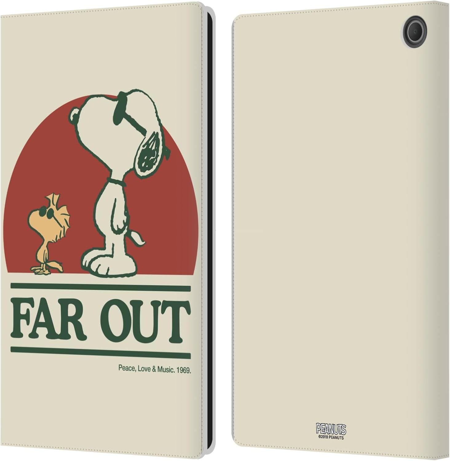 Peanuts Snoopy Woodstock Leather Wallet Case for Fire Max 11