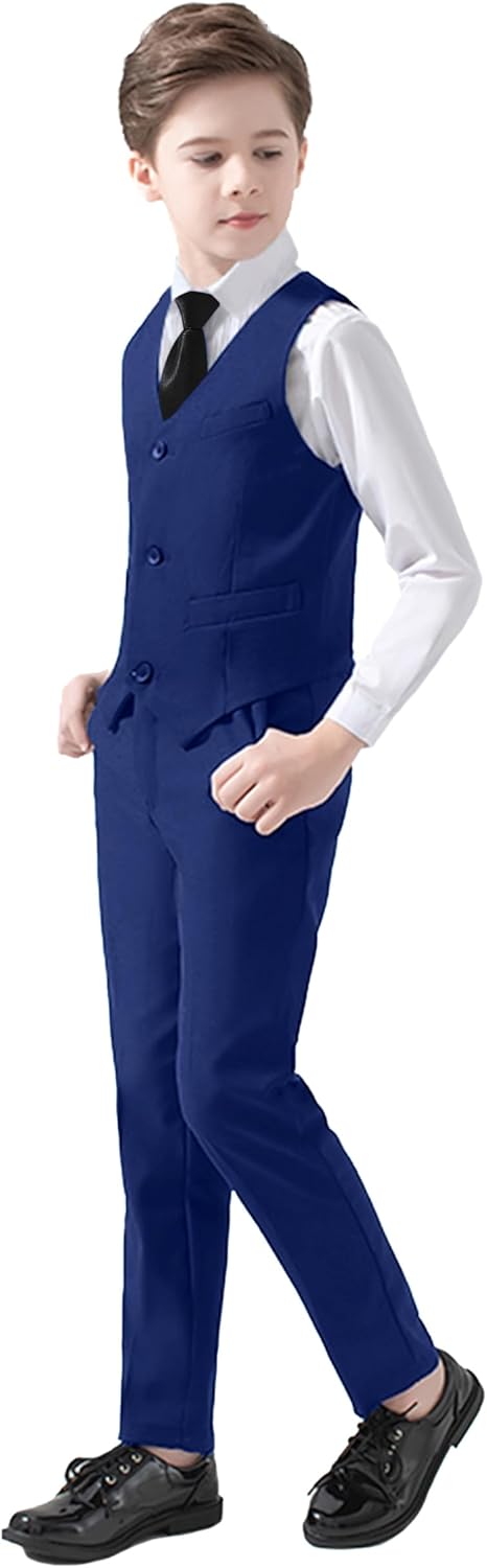 Boys Suits 5 Piece Slim Fit Suit for Kids Formal Events