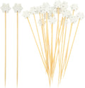 Snowflake Bamboo Cocktail Picks - Festive Party Decor!
