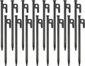 16 Pack Tent Stakes Heavy Duty Metal Tent Pegs 8 in - Durable Hold