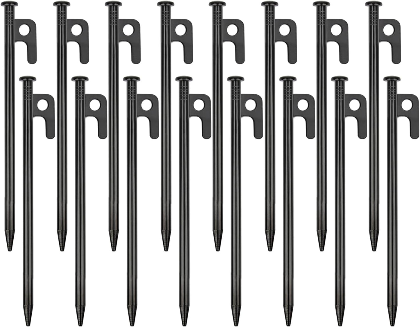16 Pack Heavy Duty Metal Tent Stakes for Camping and Outdoors