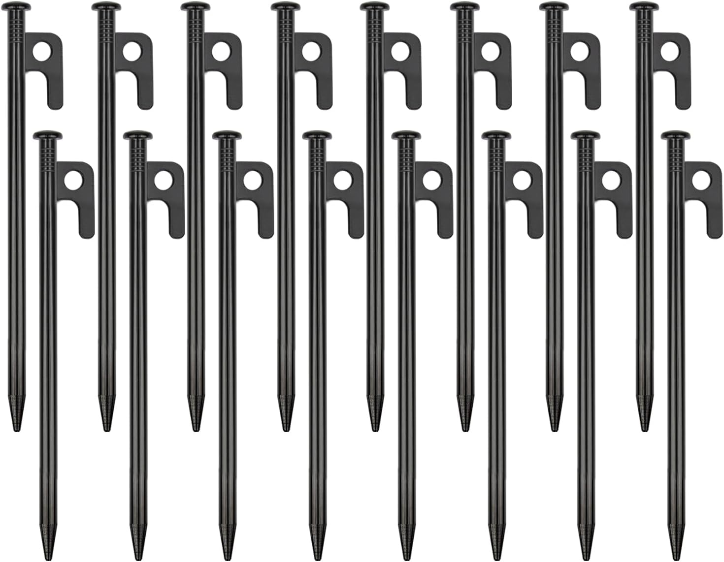 16 Pack Heavy Duty Metal Tent Stakes for Camping and Outdoors