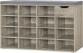 DINZI LVJ Shoe Bench Entryway Storage Bench with 15 Cubbies - Tidy
