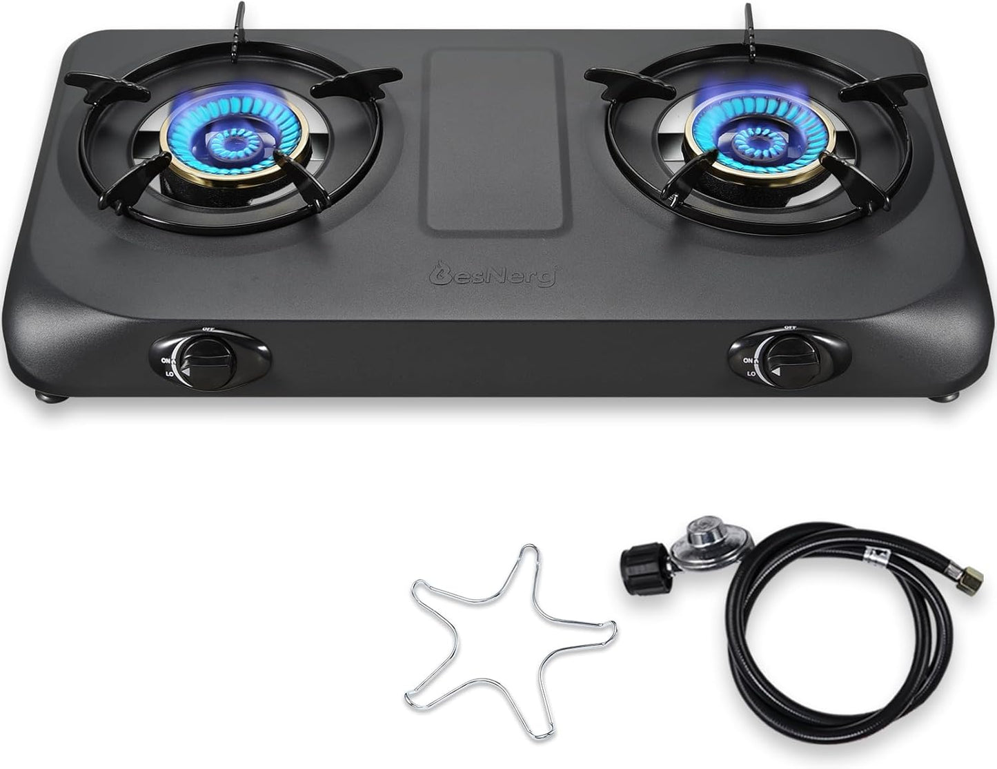 High-Efficiency 2 Burner Propane Stove for Outdoor Cooking