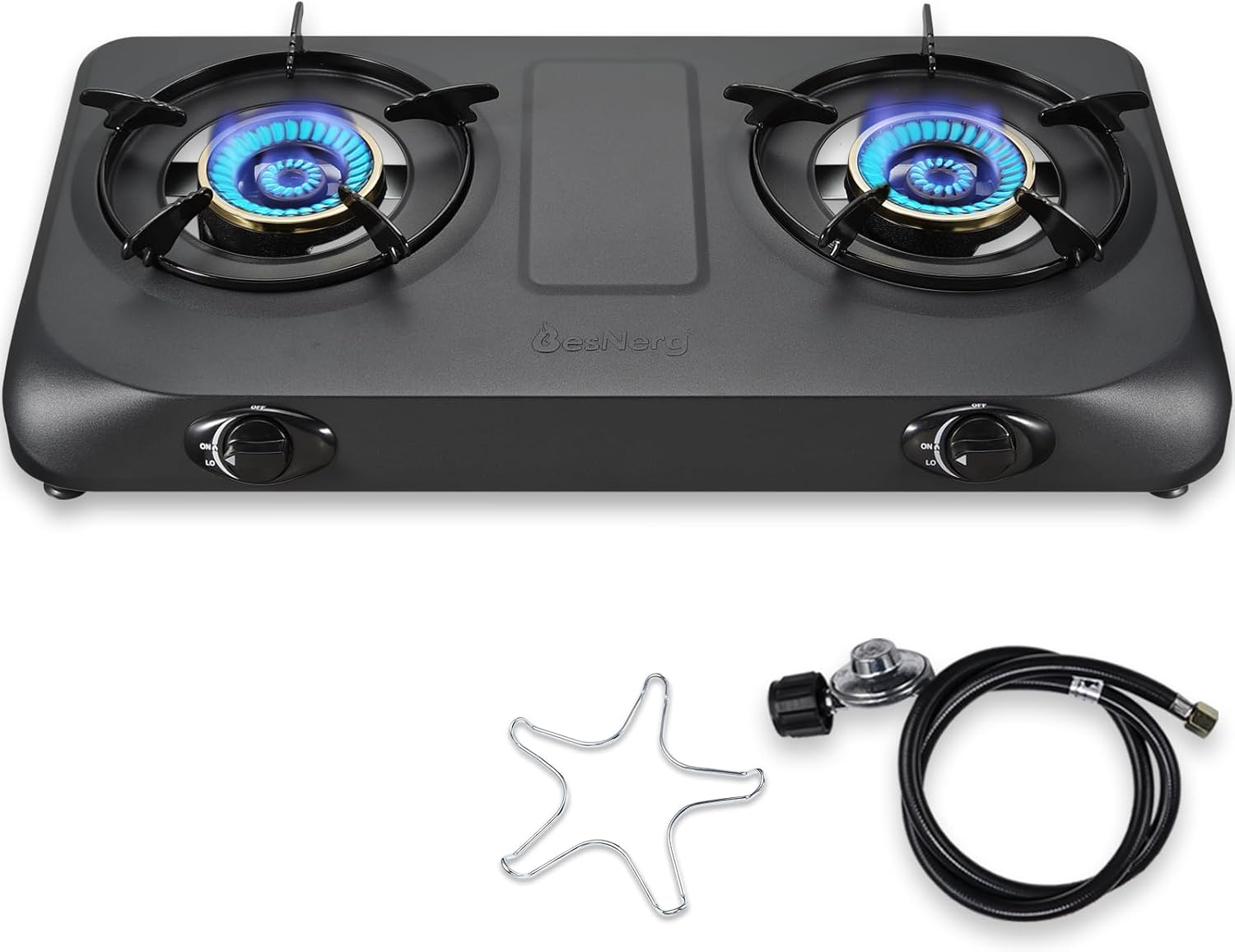 High-Efficiency 2 Burner Propane Stove for Outdoor Cooking