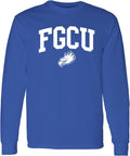 College Team Color Arch Logo Long Sleeve Tee for Unisex Fit
