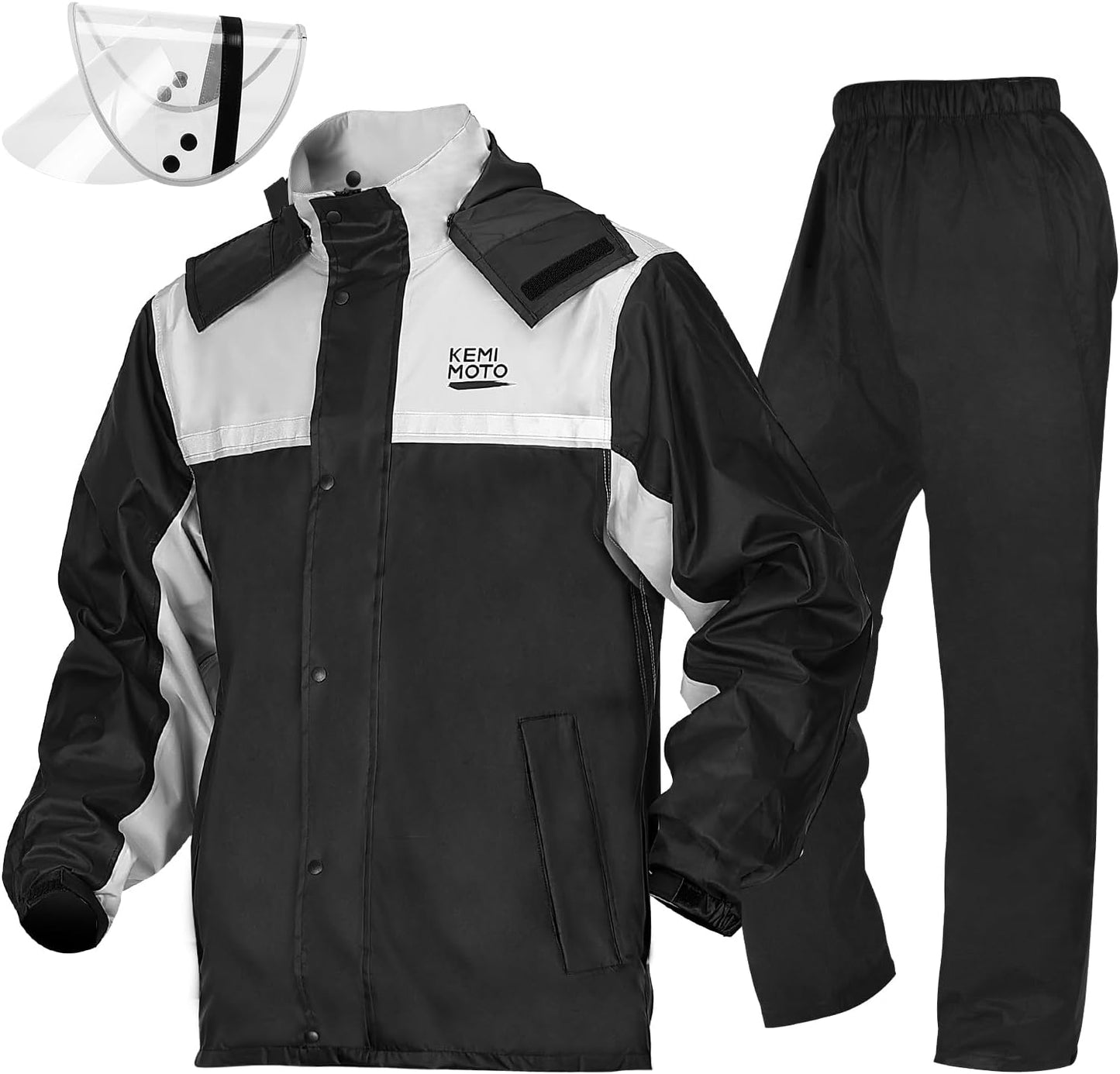 KEMIMOTO Men's Rain Suit Waterproof Jacket for Hiking & Work
