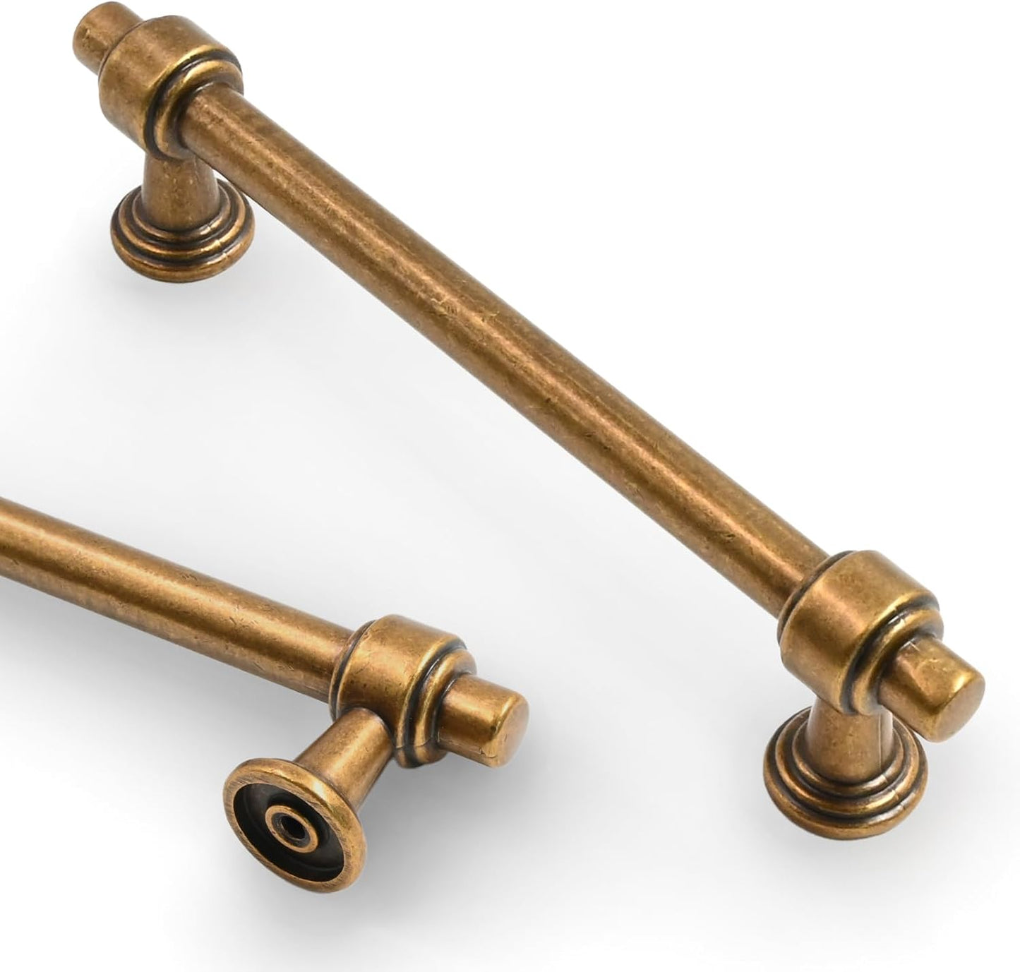 Antique Brass Kitchen Cabinet Handles 10 Pack for Modern Homes