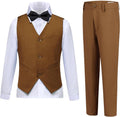 Boys Slim Fit 4 Piece Formal Suit Set for Stylish Kids