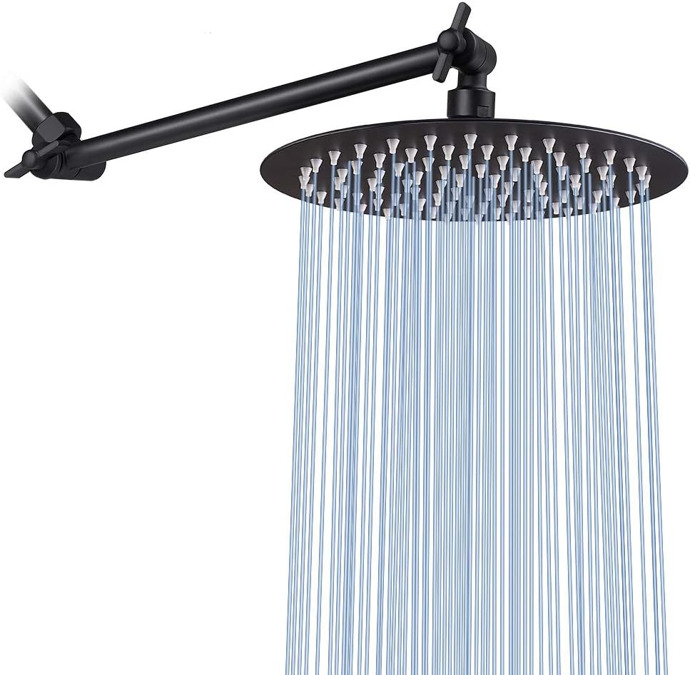 NearMoon Rain Shower Head with Adjustable Arm for Luxurious Showers