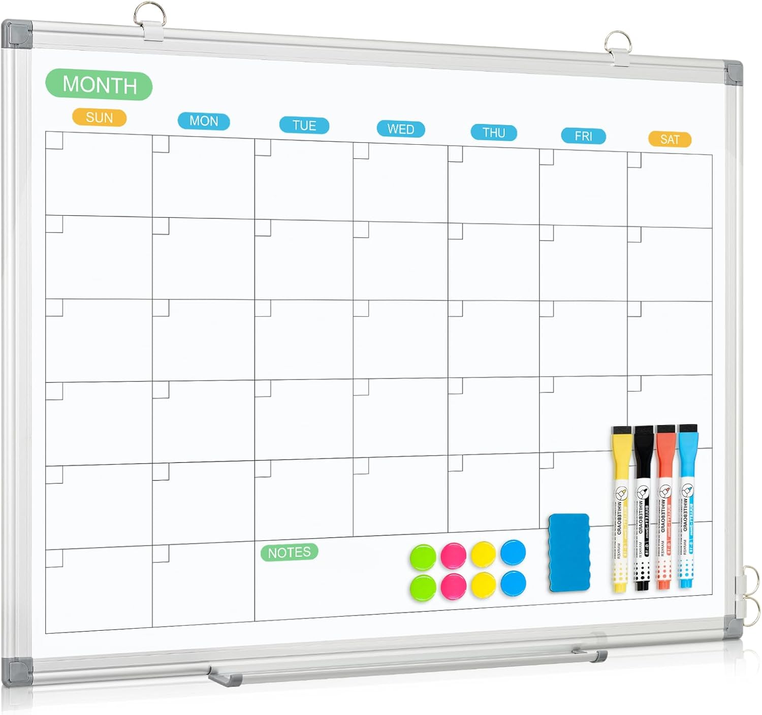 WALGLASS Dry Erase Calendar Whiteboard for Home and Office