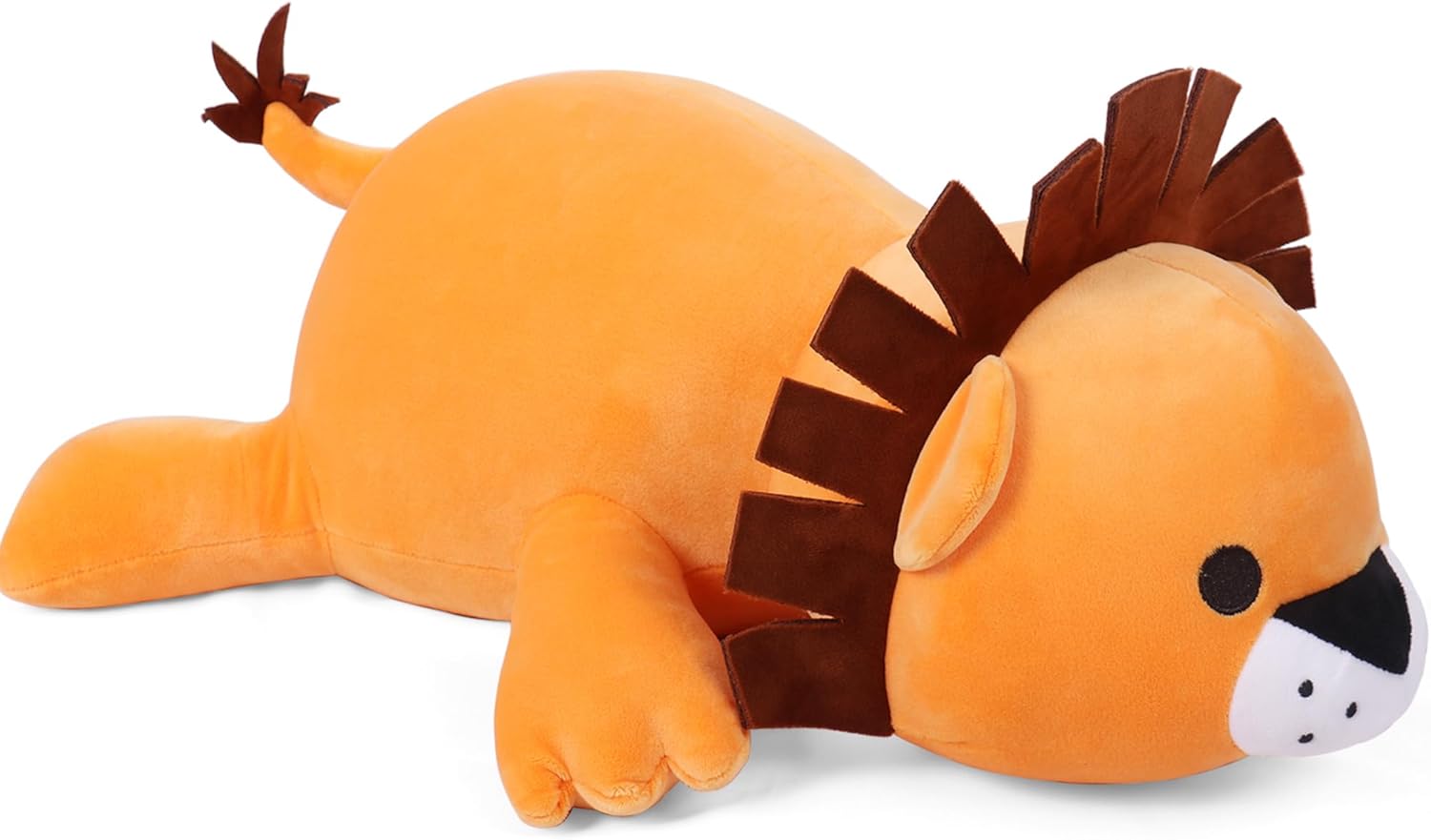 24in Weighted Lion Plush Toy for Comfort and Cuddles