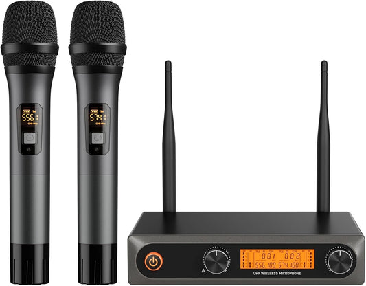 200ft Dual UHF Wireless Mic System for Ultimate Flexibility