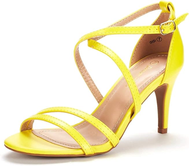 DREAM PAIRS Women's GIGI Fashion Stilettos Open Toe Pump Heels