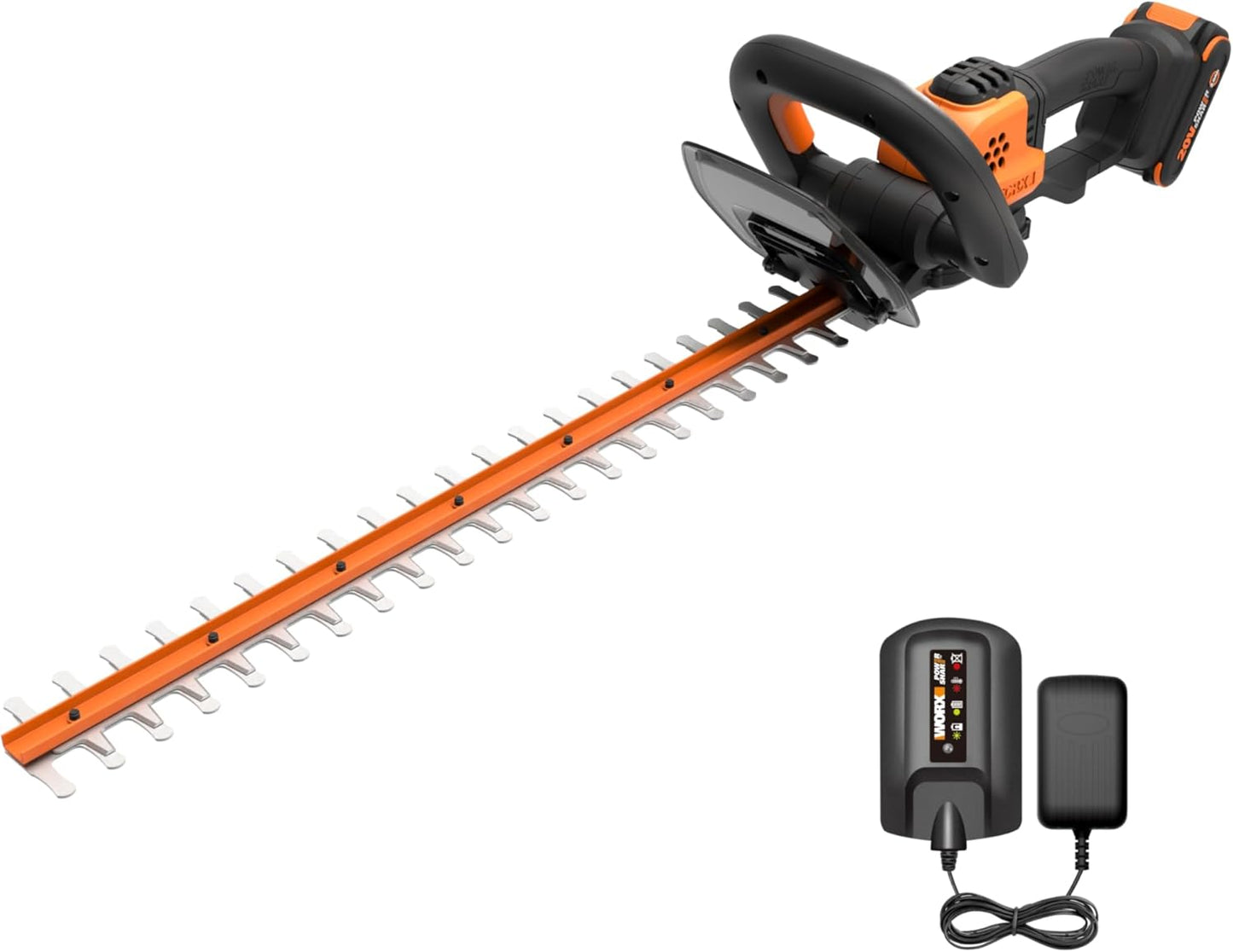 WORX 22 Inch 20V Cordless Hedge Trimmer for Effortless Trimming