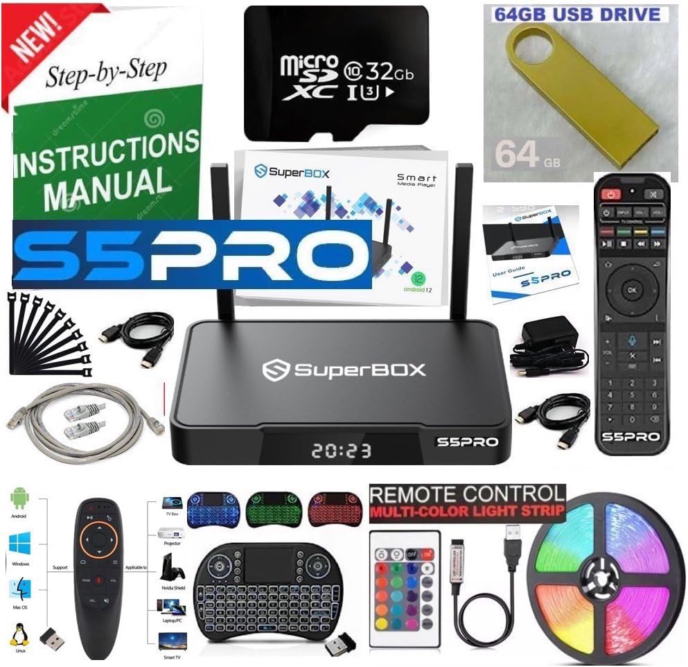 New Super S 5 P R O Bundle Box with Voice and Keyboard Remote