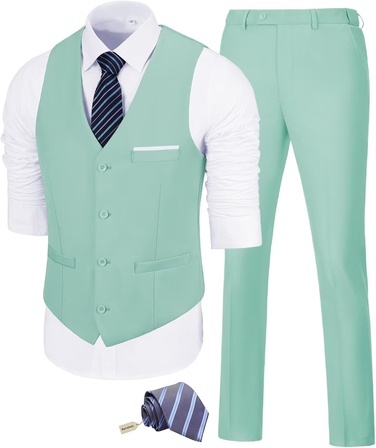 Men's Slim Fit 2 Pieces Suit Set for Weddings and Parties