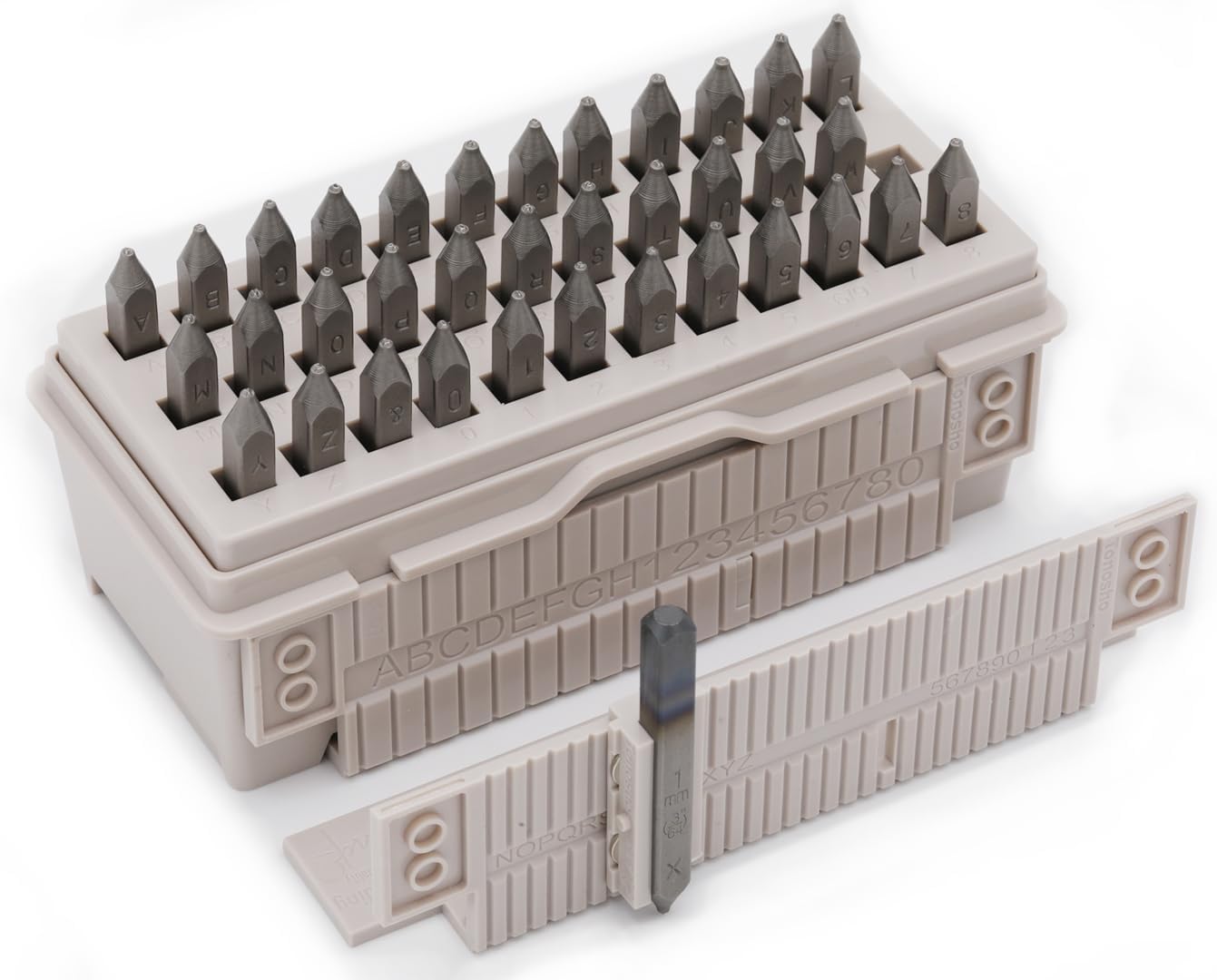 Tonosho 1 mm Letter and Number Stamp Set for Jewelry