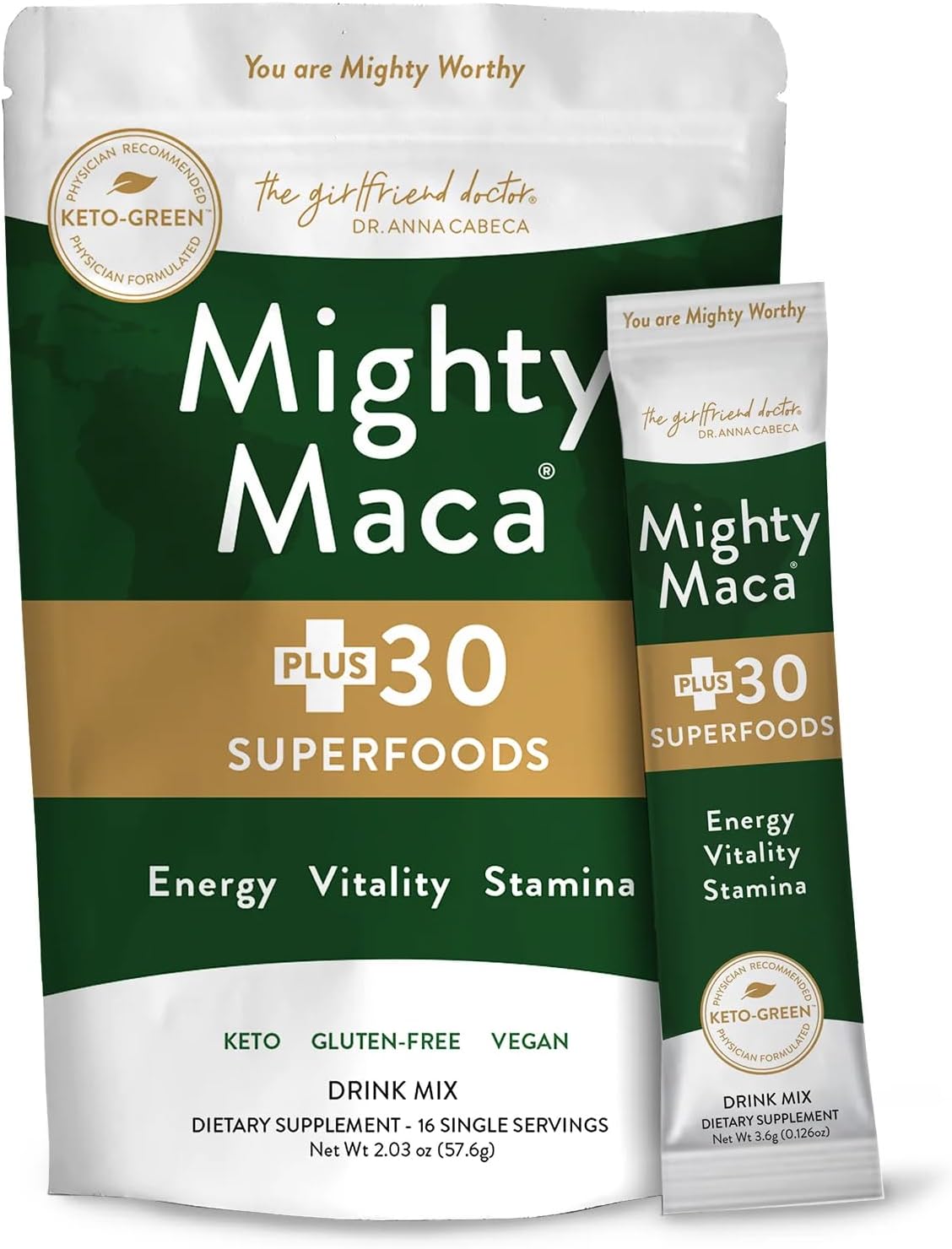 Mighty Maca Plus Organic Superfood Greens Detox Drink Powder