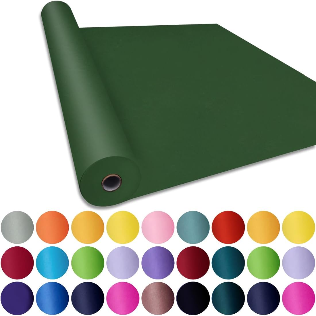 Dark Green Kraft Craft Paper Roll for Gift Wrapping and More