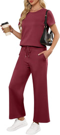ANRABESS Women 2 Piece Lounge Set - Comfortable Travel Tracksuit Loose