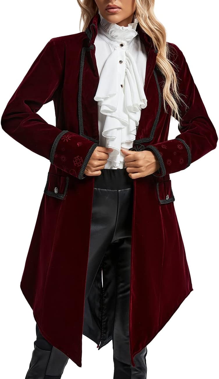 Victorian Gothic Vintage Tailcoat Pirate Jacket for Women
