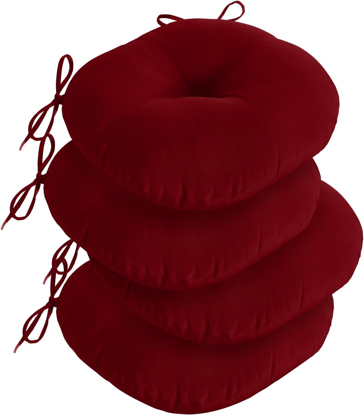 Downluxe Bistro Chair Cushions for Patio Furniture, Burgundy