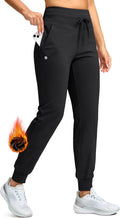 Water Resistant High Waisted Fleece Joggers
