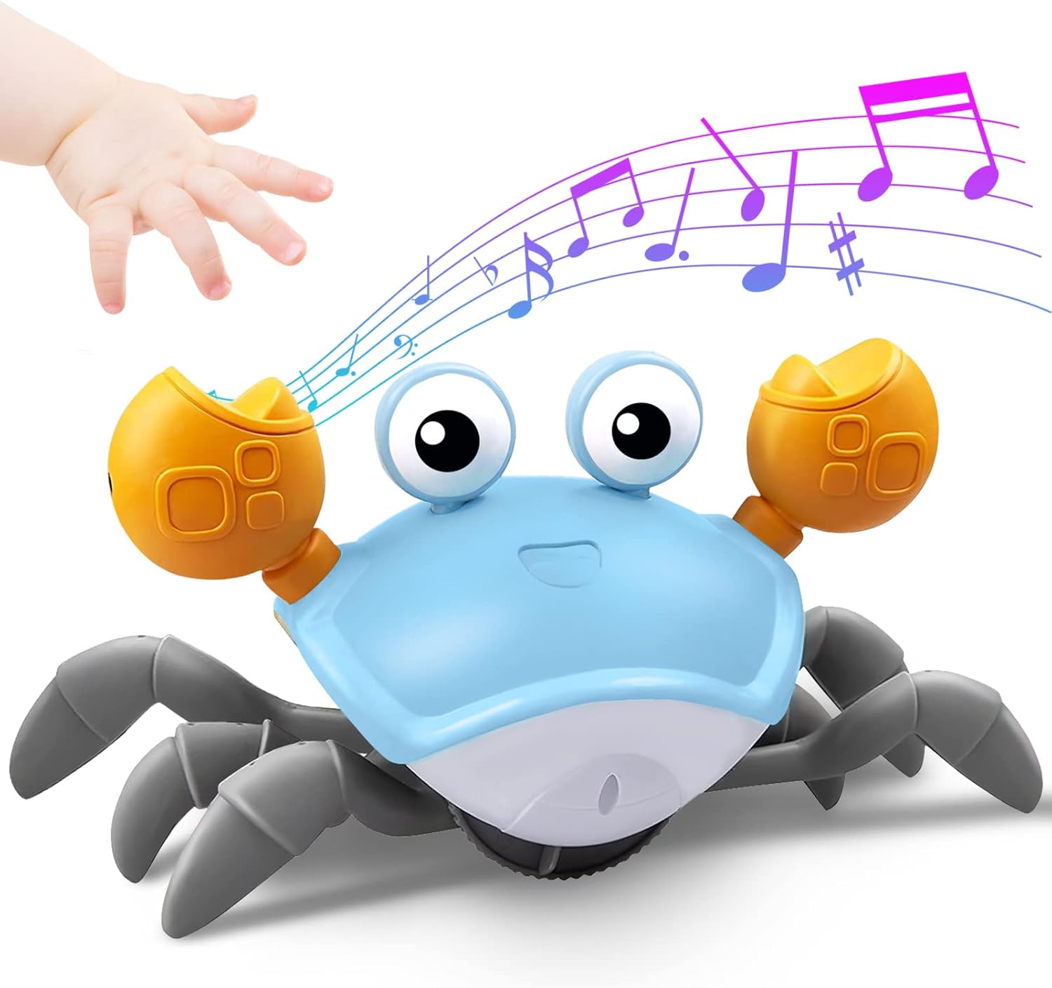 LED Crawling Crab Baby Toy | Music & Lights | Educational