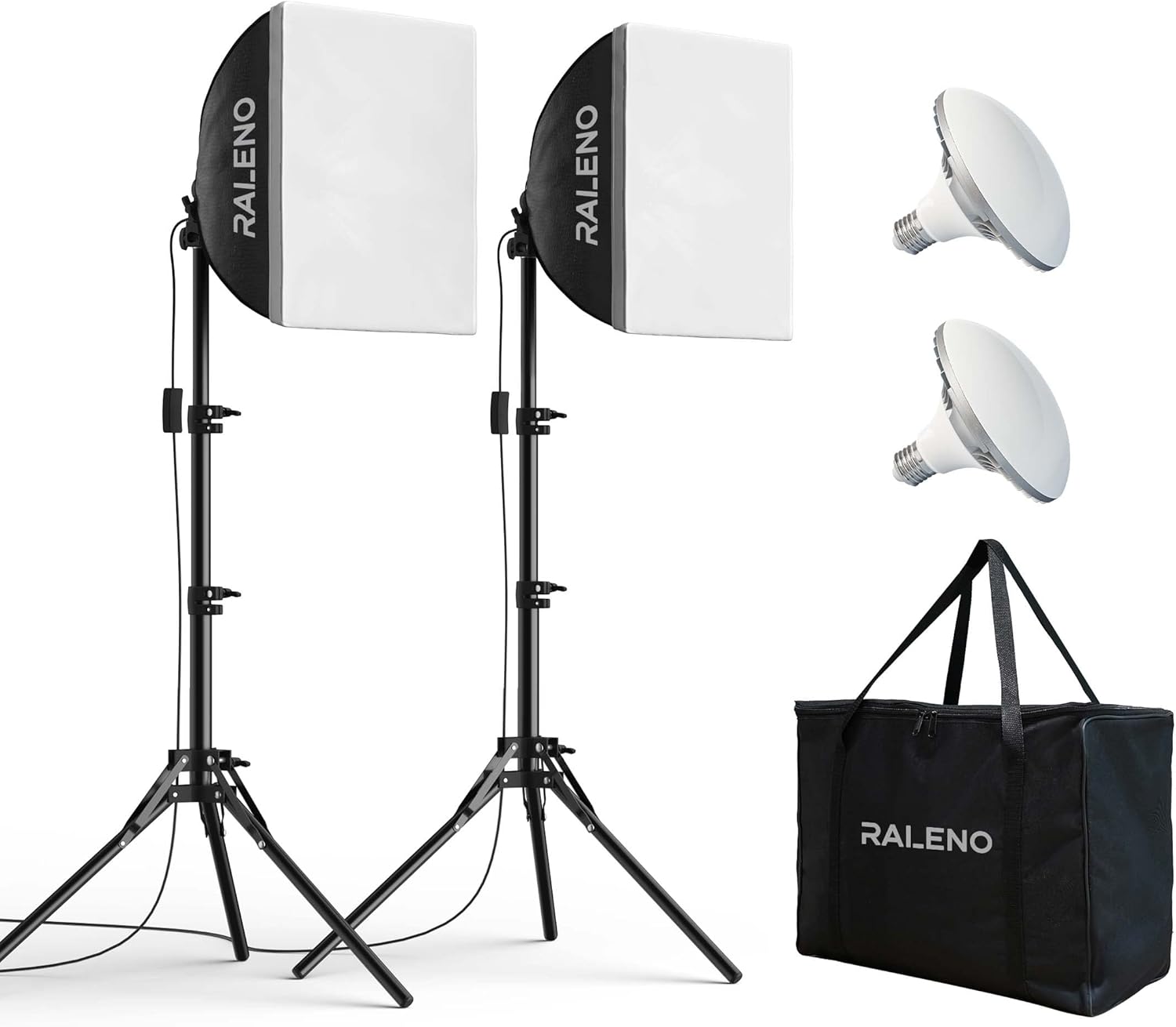 RALENO Softbox Lighting Kit for Photography and Video Recording