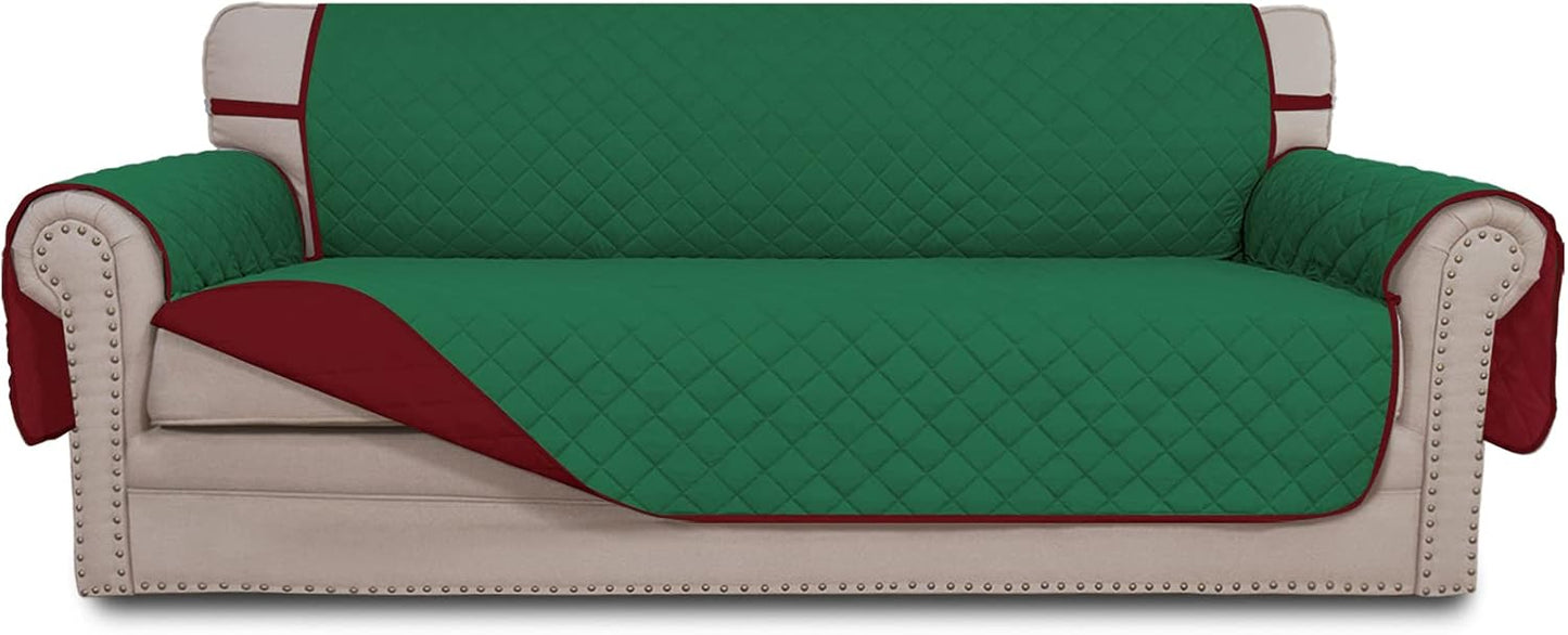 Easy-Going Reversible Couch Cover for 3 Cushion Sofa Protector