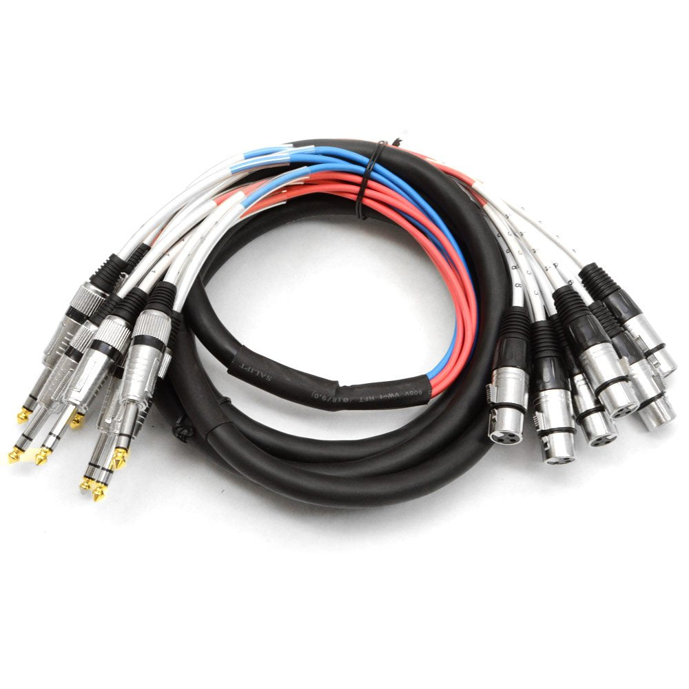 Seismic Audio SAXT-8x10F 8 Channel 10ft XLR Female to TRS Snake Cable