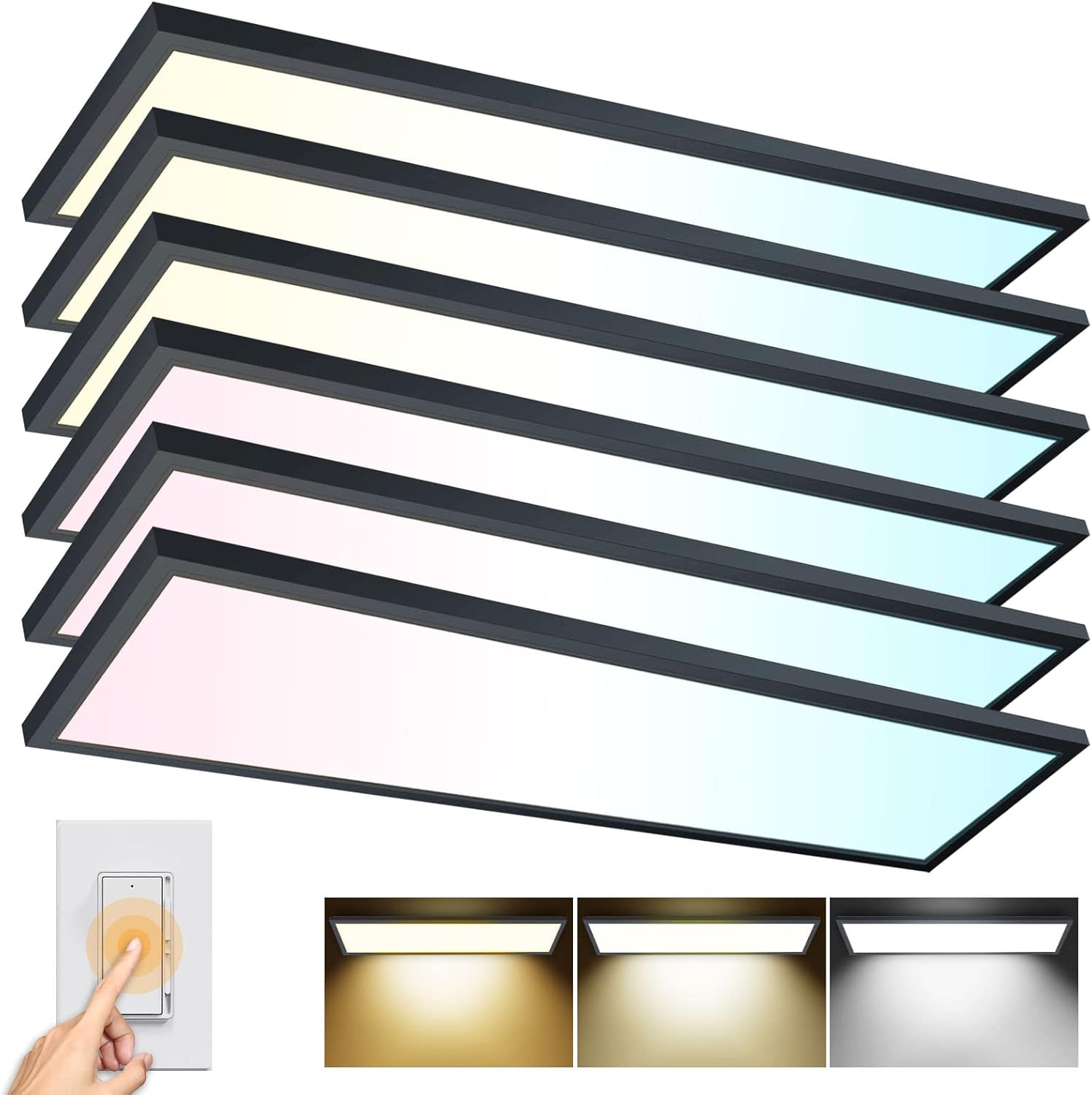 AIKVSXER 1x4 LED Flat Panel Light for Bright Kitchen Lighting