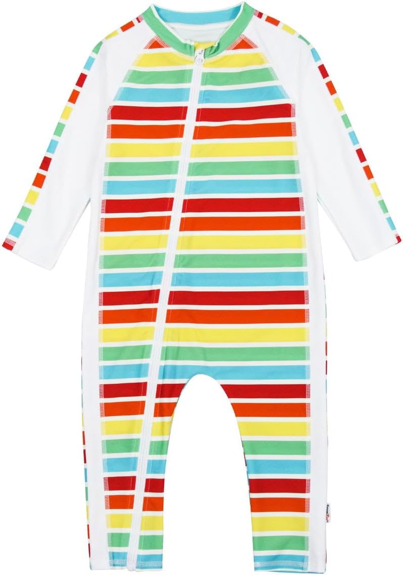 SwimZip Boys' Long-Sleeve UPF 50+ Swimsuit for Sun Protection