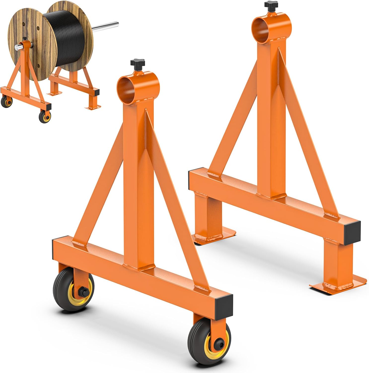 Portable Wire Spool Rack Caddy for 28in Spools - Durable Design
