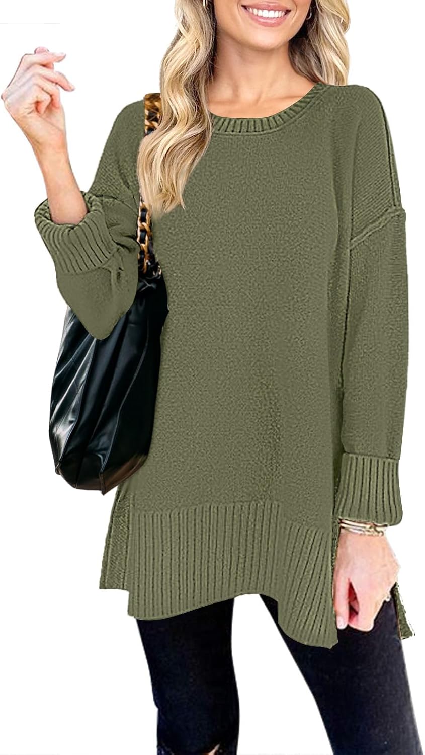 MEROKEETY Women's Oversized Pullover Sweater for Fall 2025
