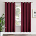 Burgundy Blackout Curtains 80 in Length - Thermal Insulated Panels