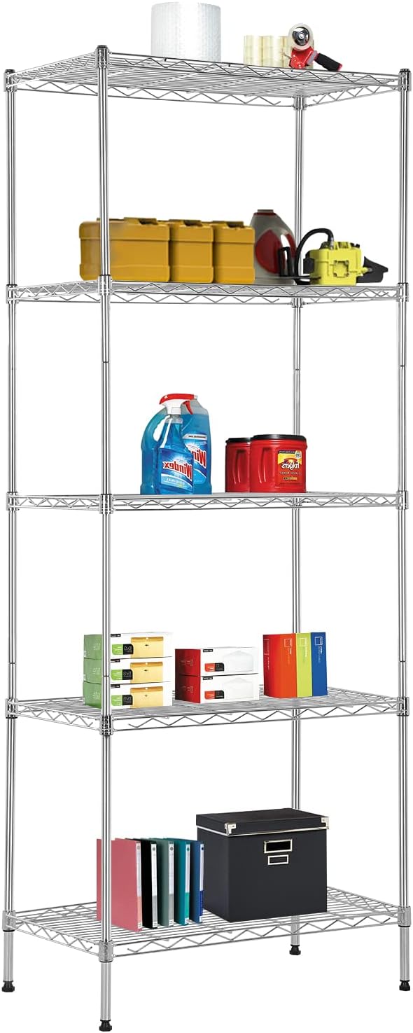Wire Shelving Unit Organizer for Bathroom Office Kitchen Storage