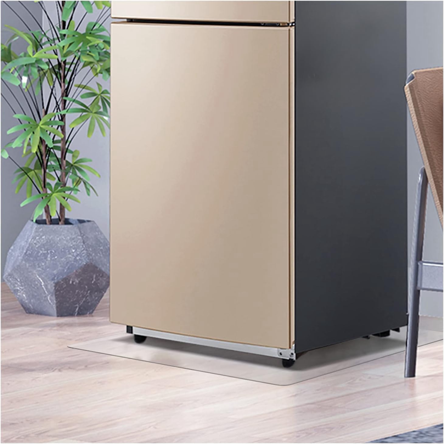Refrigerator Mat, Clear Anti-Slip PVC Floor Protector for Safety