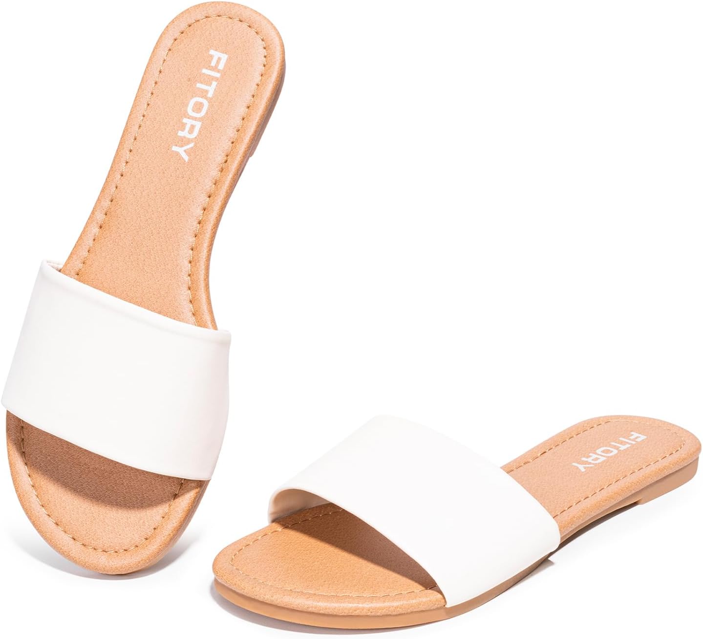 FITORY Women's Slide Sandals with Cushioned Footbed for Comfort