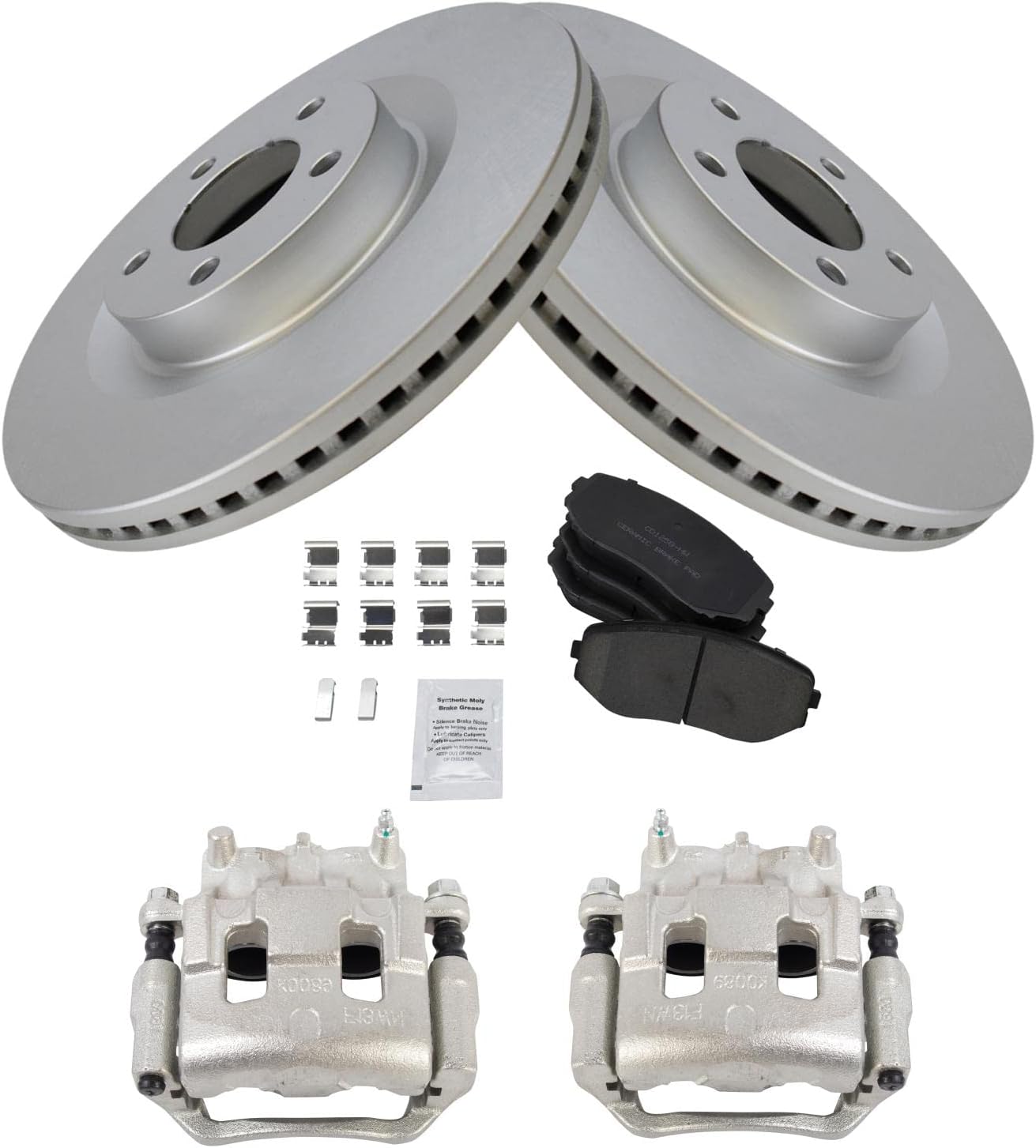 TRQ Front Brake Pad & Rotor Kit for Ford Edge & Lincoln MKX