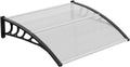 Window Awning Door Canopy 40in x 48in - Clear Polycarbonate Protection