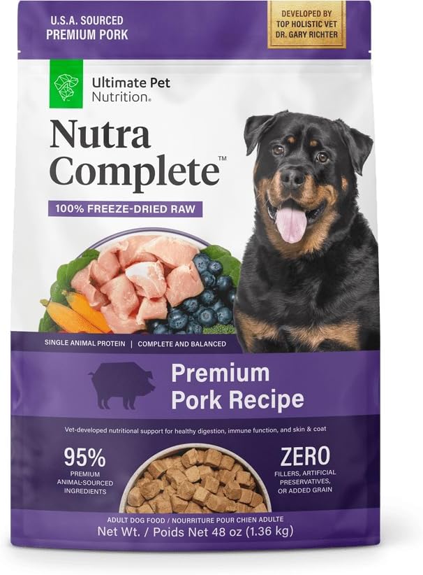 Nutra Complete Freeze Dried Raw Dog Food with Premium Pork